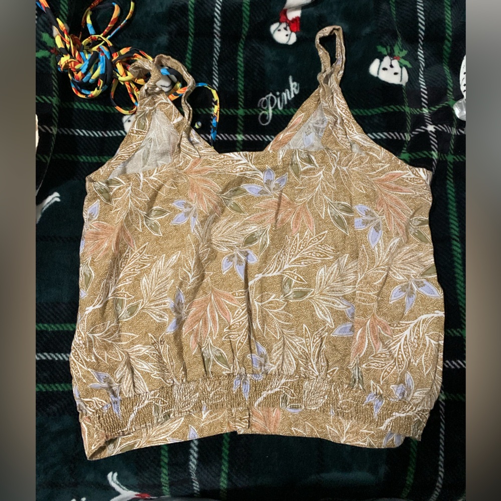 Cynthia Rowley Gold Camisole with Ruched Relaxed Style